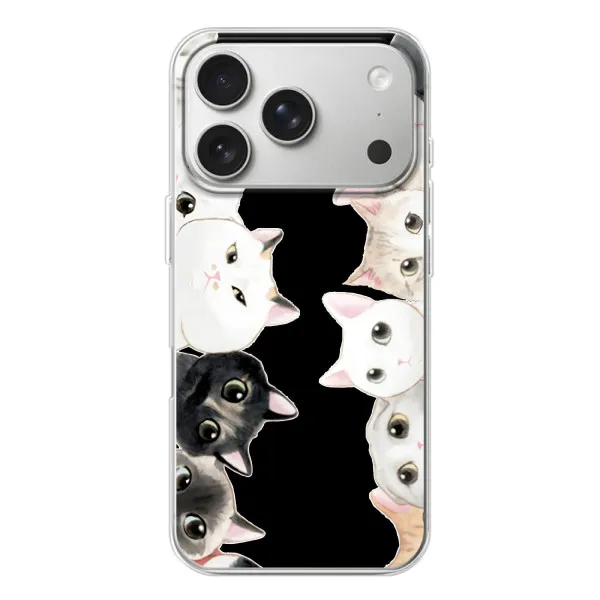 Чохол з принтом «Погляд котиків» для iPhone 17 Pro Чохол з принтом «Погляд котиків» для iPhone 17 Pro