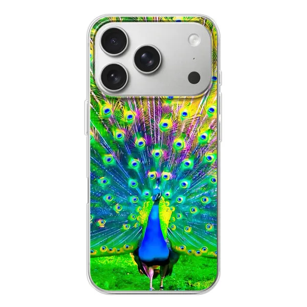 Чохол з принтом «Яскравий Павлин» для iPhone 17 Pro