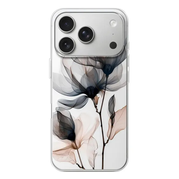 Чехол с принтом «Цветы на белом» для iPhone 17 Pro