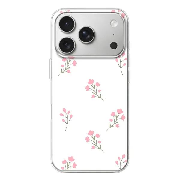 Чехол с принтом «Розовые цветы» для iPhone 17 Pro