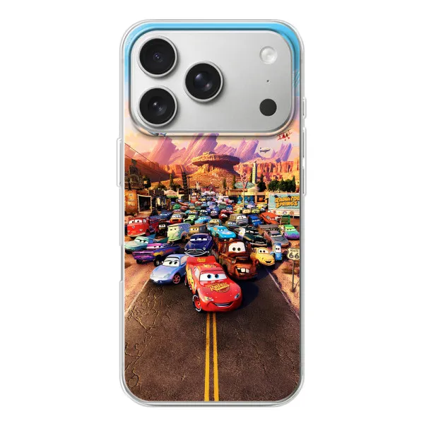 Чехол с принтом «Тачки на трассе» для iPhone 17 Pro