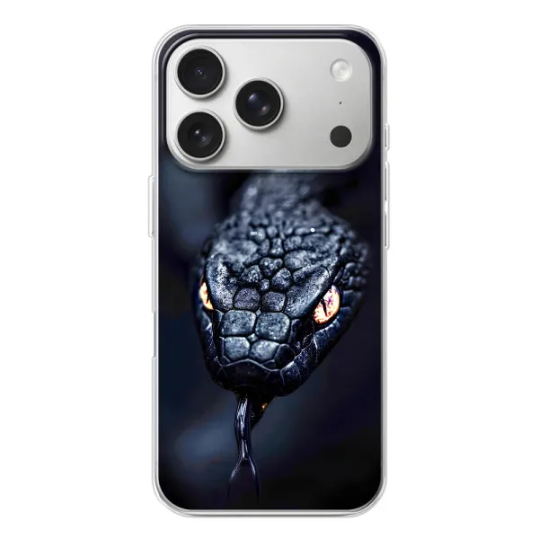 Чохол з принтом «Чорна змія» для iPhone 17 Pro