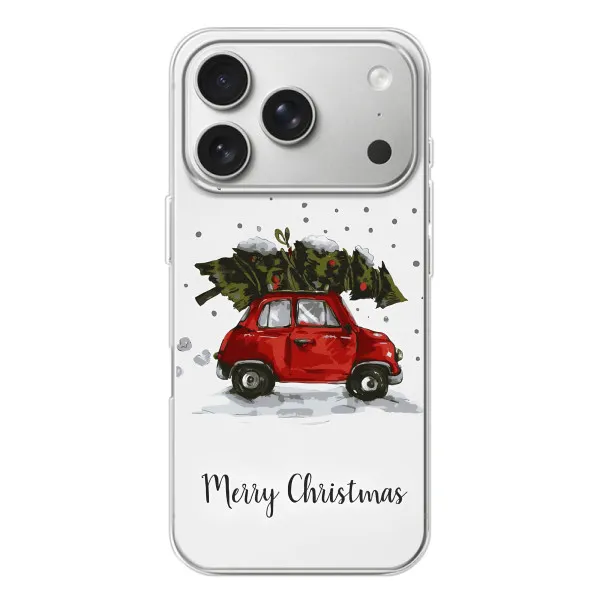 Чохол з принтом «Авто з ялинкою» для iPhone 17 Pro