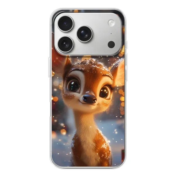 Чехол с принтом «Олененок среди гирлянд» для iPhone 17 Pro Чехол с принтом «Олененок среди гирлянд» для iPhone 17 Pro