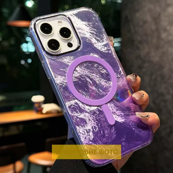 Чохол TPU Shiny Mountain Magnetic Fit для Apple iPhone 17 (6.3") — Фіолетовий — фото 3