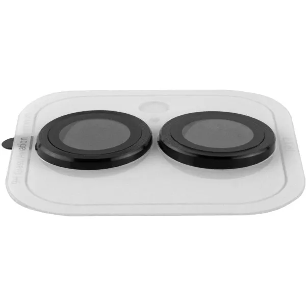 Захисне скло Metal Classic на камеру (у упак.) для Apple iPhone 17 (6.3") — Чорний — фото 3