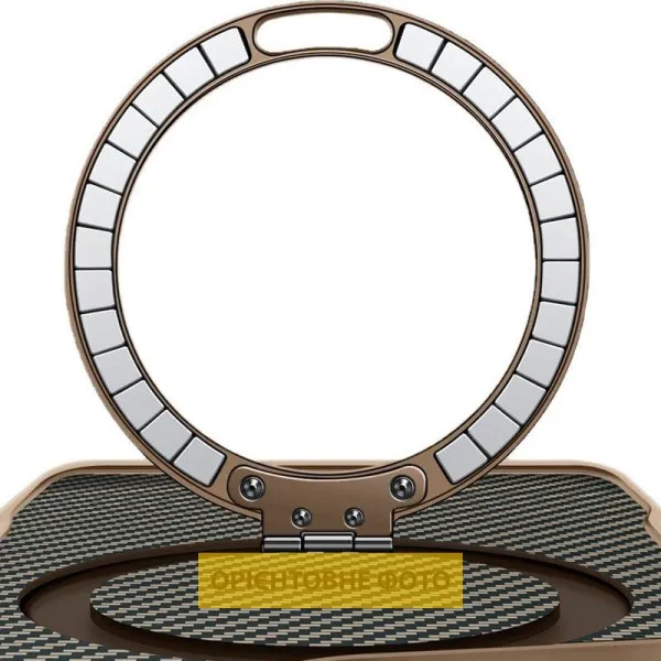 TPU+PC чохол Metal Buttons with Magnetic Fit Carbon Ring для Apple iPhone 17 (6.3") — Золотий — фото 2