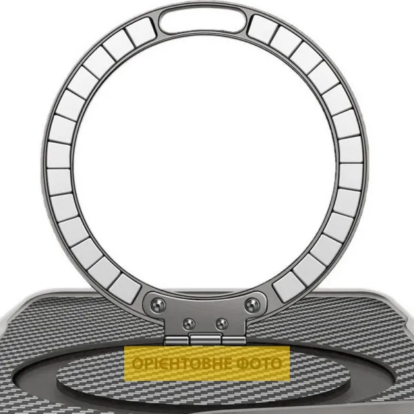 TPU+PC чохол Metal Buttons with Magnetic Fit Carbon Ring для Apple iPhone 17 (6.3") — Сірий — фото 2