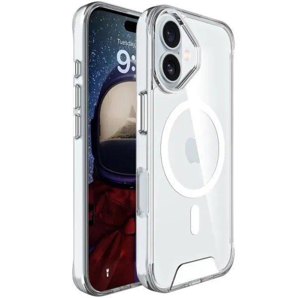 Чохол TPU Space Case with Magnetic Fit для Apple iPhone 17 (6.3") — Прозорий — фото 1