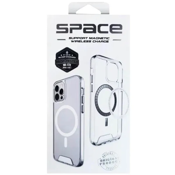 Чохол TPU Space Case with Magnetic Fit для Apple iPhone 17 (6.3") — Прозорий — фото 5