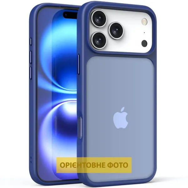 TPU+PC чохол Metal Buttons для Apple iPhone 17 (6.3") — Синій