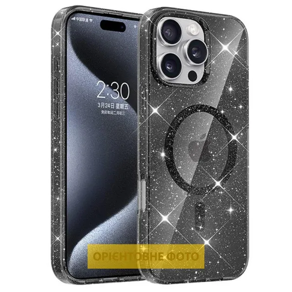 Чохол TPU Eclipse Sparkle Magnetic Fit для Apple iPhone 17 (6.3") — Чорний