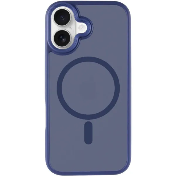 TPU+PC чохол Metal Buttons with Magnetic Fit для Apple iPhone 17 (6.3") — Синій — фото 2