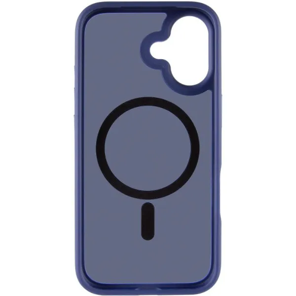 TPU+PC чохол Metal Buttons with Magnetic Fit для Apple iPhone 17 (6.3") — Синій — фото 3
