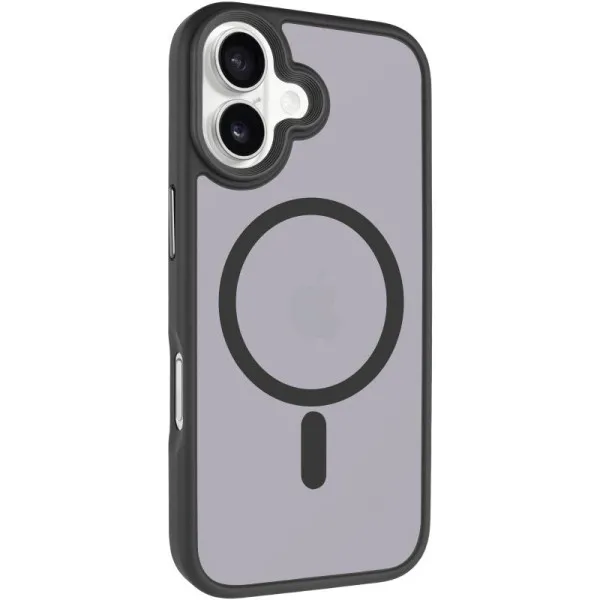 TPU+PC чохол Metal Buttons with Magnetic Fit для Apple iPhone 17 (6.3") — Чорний — фото 1