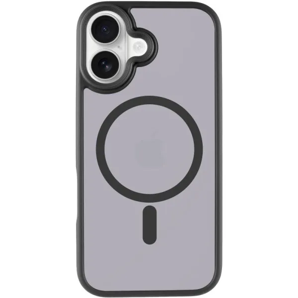 TPU+PC чохол Metal Buttons with Magnetic Fit для Apple iPhone 17 (6.3") — Чорний — фото 2