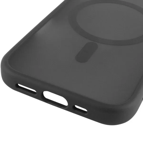 TPU+PC чохол Metal Buttons with Magnetic Fit для Apple iPhone 17 (6.3") — Чорний — фото 5
