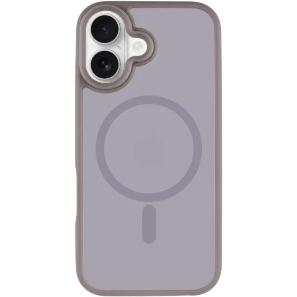 TPU+PC чохол Metal Buttons with Magnetic Fit для Apple iPhone 17 (6.3") — Сірий — фото 2
