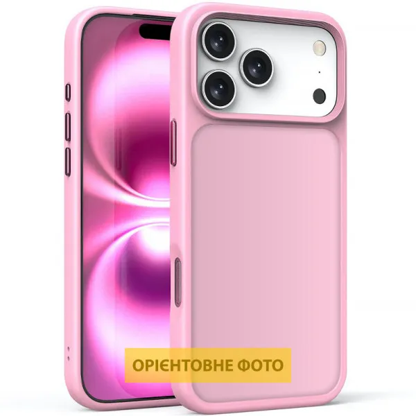 TPU+PC чохол Metal Buttons для Apple iPhone 17 (6.3") — Рожевий