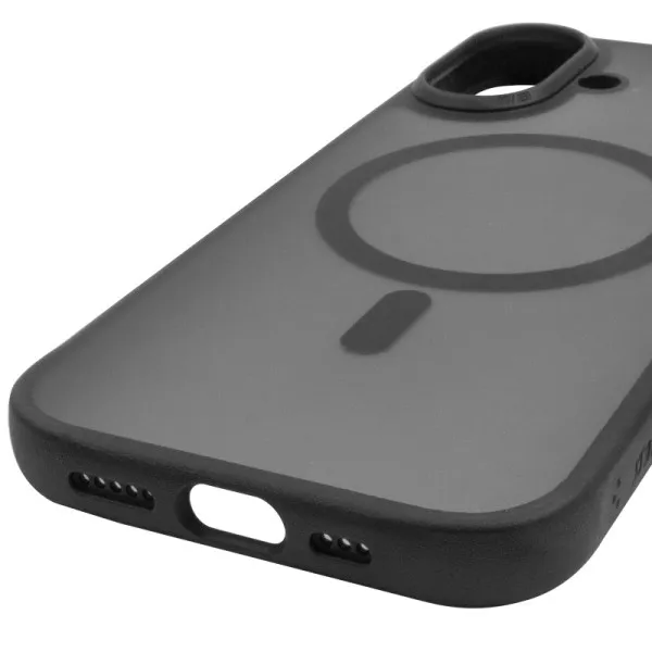 TPU+PC чохол Blueo Skin Friendly Frosted with Magnetic Fit для Apple iPhone 17 (6.3") — Чорний — фото 5