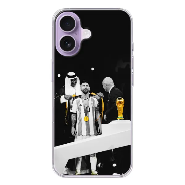 Чохол з принтом «Мессі коронований» для iPhone 17
