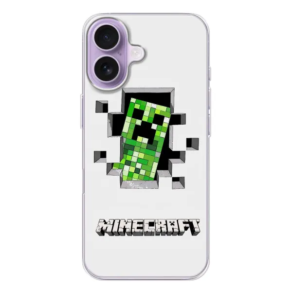 Чехол с принтом «крипер Майнкрафт» для iPhone 17