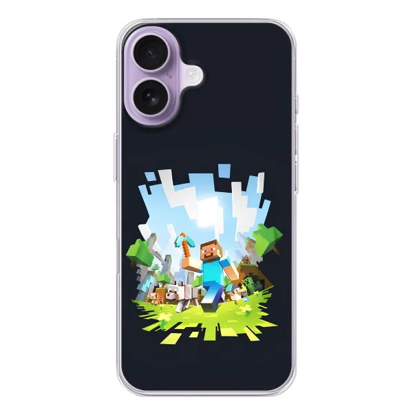 Чехол с принтом «персонажи Minecraft» для iPhone 17