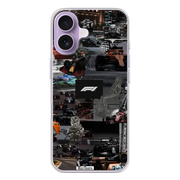 Чехол с принтом «Гоночный коллаж Ф1» для iPhone 17