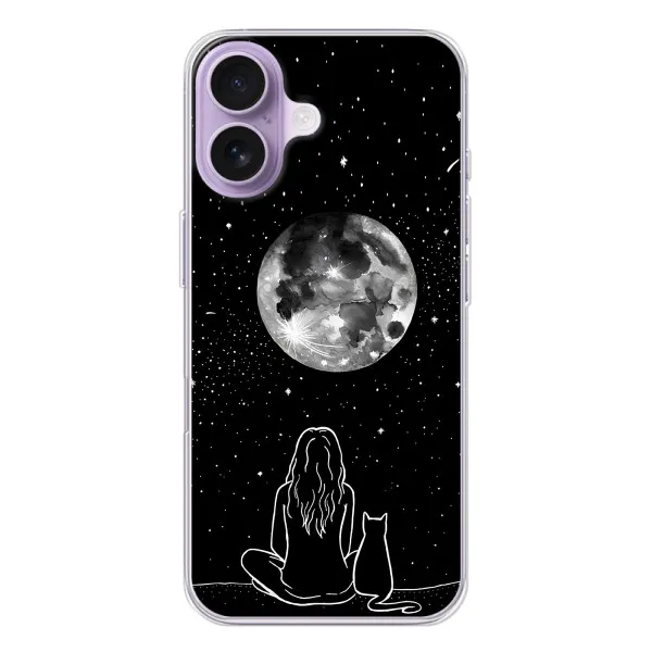 Чохол з принтом «Дівчина з котом» для iPhone 17 Чохол з принтом «Дівчина з котом» для iPhone 17