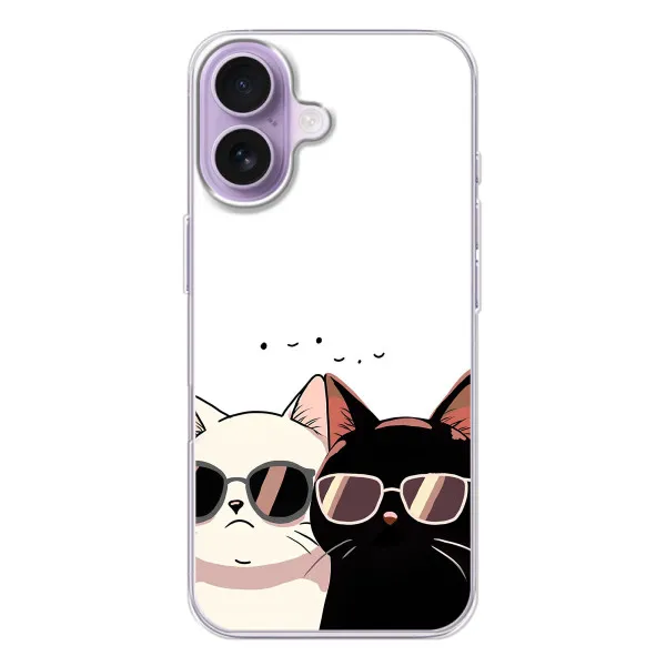 Чохол з принтом «Коти в окулярах» для iPhone 17 Чохол з принтом «Коти в окулярах» для iPhone 17