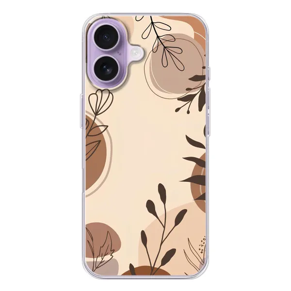 Чехол с принтом «Коричневые цветы» для iPhone 17 Чехол с принтом «Коричневые цветы» для iPhone 17