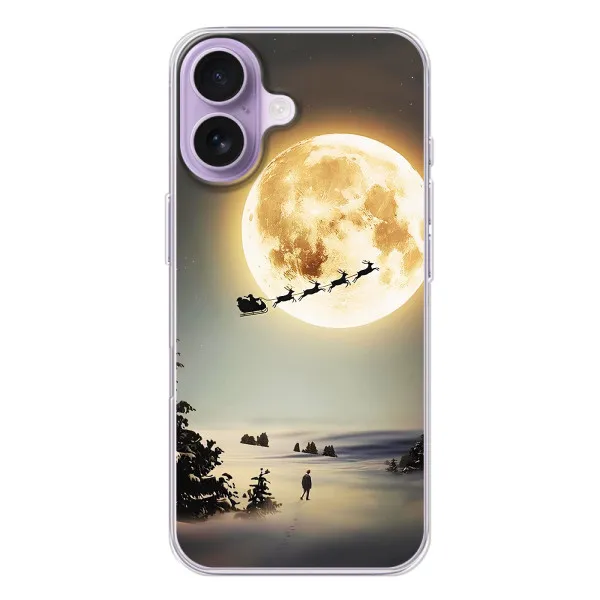 Чехол с принтом «Санта на луне» для iPhone 17 Чехол с принтом «Санта на луне» для iPhone 17