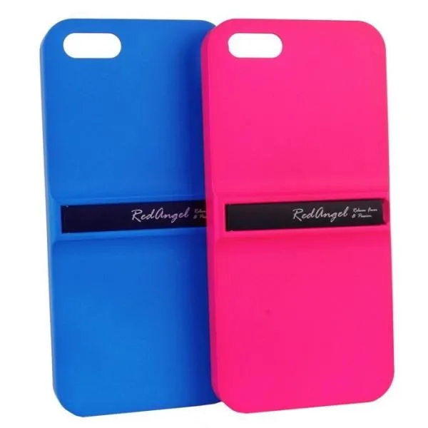Чохол-підставка Red Angel Soft Touch для iPhone 5/5s/SE (алюміній) — Блакитний — фото 1 Чохол-підставка Red Angel Soft Touch для iPhone 5/5s/SE (алюміній) — Блакитний — фото 1