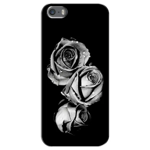Чехол с принтом «Черная роза» для iPhone 5 / 5s / SE