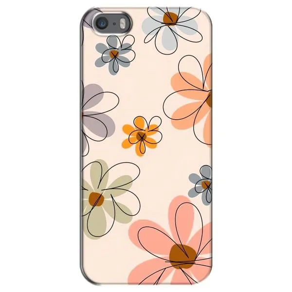 Чохол з принтом «Кольорові квіти» для iPhone 5 / 5s / SE