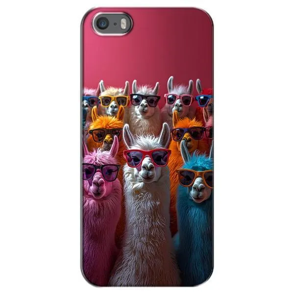 Чехол с принтом «Ламы в очках» для iPhone 5 / 5s / SE