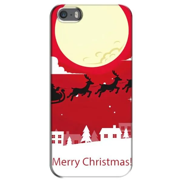 Чехол с принтом «Санта с оленями» для iPhone 5 / 5s / SE