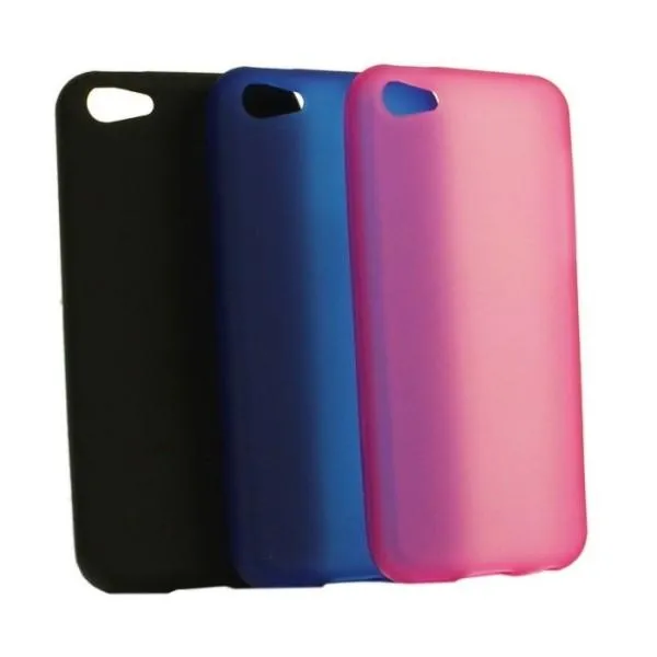 Чехол-бампер TPU для Apple iPhone 5c (полупрозрачный) — Черный — фото 1