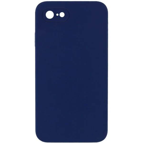 Silicone Case Square Full Camera Protective (AA) NOLOGO для Apple iPhone 6/6s (4.7") — Темно-синий — фото 1
