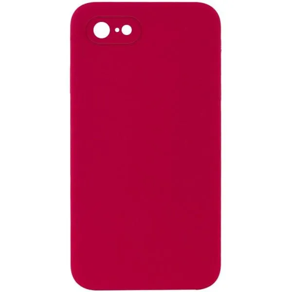 Silicone Case Square Full Camera Protective (AA) NOLOGO для Apple iPhone 6/6s (4.7") — Красный — фото 4