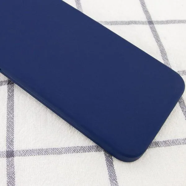 Silicone Case Square Full Camera Protective (AA) NOLOGO для Apple iPhone 6/6s (4.7") — Темно-синий — фото 5