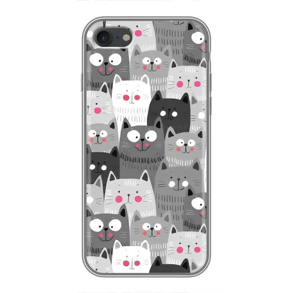 Чехол с принтом «Рисованные котики» для iPhone 6 / 6s