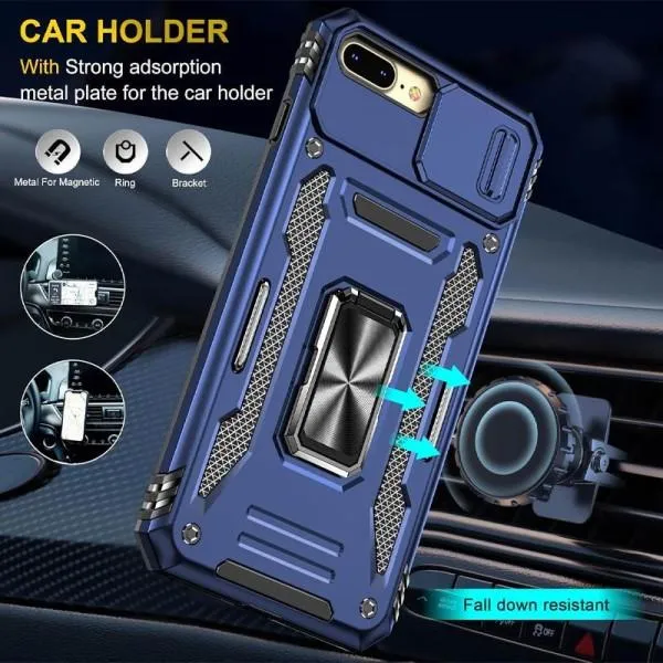 Ударопрочный чехол Camshield Army Ring для Apple iPhone 7 plus / 8 plus (5.5") — Синий — фото 2 Ударопрочный чехол Camshield Army Ring для Apple iPhone 7 plus / 8 plus (5.5") — Синий — фото 2