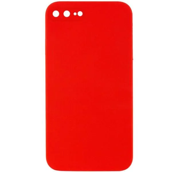 Silicone Case Square Full Camera Protective (AA) NOLOGO для Apple iPhone 7 plus / 8 plus (5.5") — Красный — фото 1
