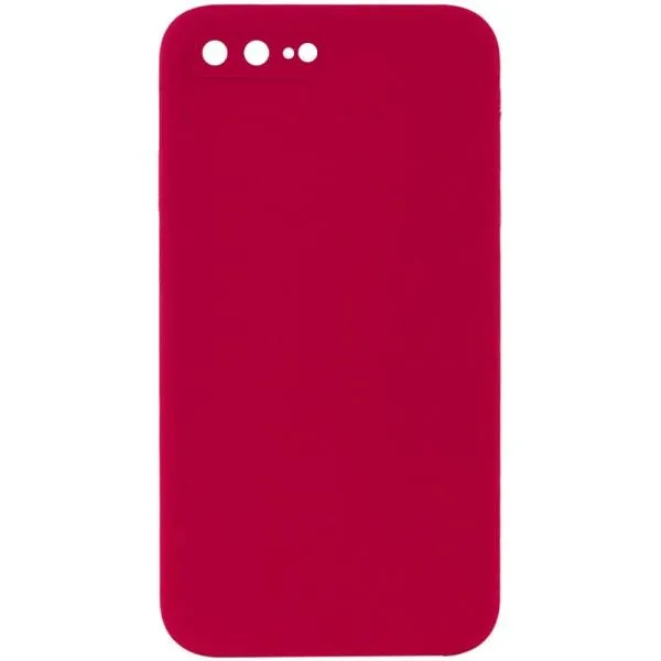 Silicone Case Square Full Camera Protective (AA) NOLOGO для Apple iPhone 7 plus / 8 plus (5.5") — Красный — фото 4