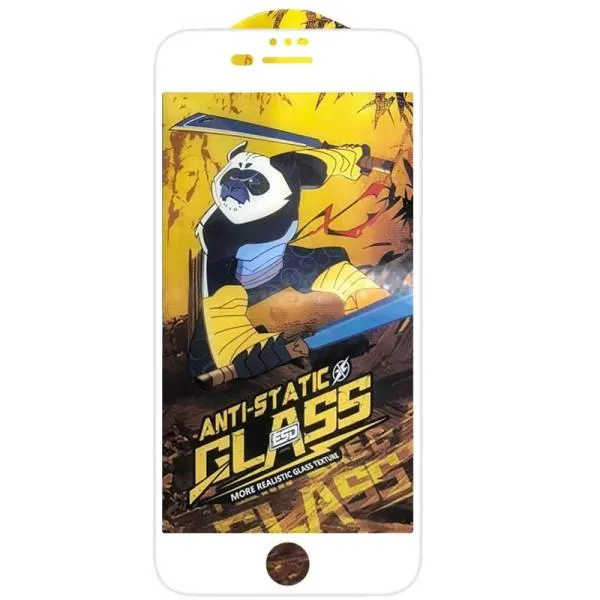 Захисне скло 5D Anti-static Panda (тех.пак) для Apple iPhone 7 / 8 / SE (2020) (4.7") — Білий