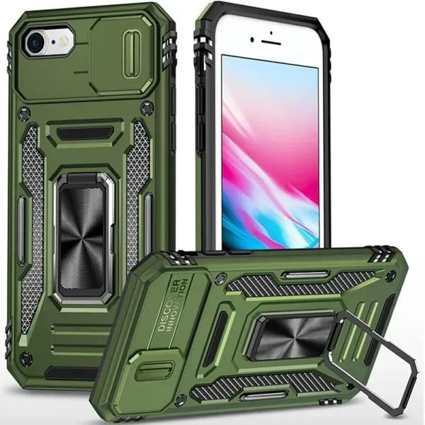 Ударостійкий чохол Camshield Army Ring для Apple iPhone 7 / 8 / SE (2020) (4.7") — Оливковий — фото 1