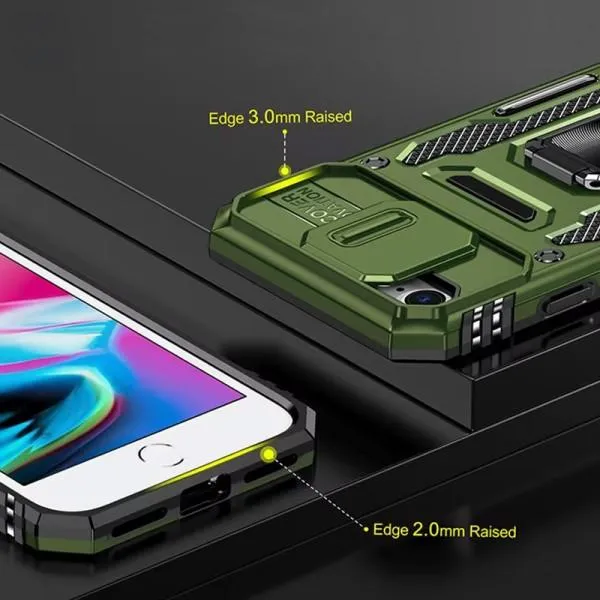 Ударостійкий чохол Camshield Army Ring для Apple iPhone 7 / 8 / SE (2020) (4.7") — Оливковий — фото 3