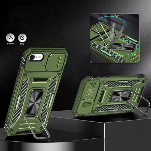 Ударостійкий чохол Camshield Army Ring для Apple iPhone 7 / 8 / SE (2020) (4.7") — Оливковий — фото 4