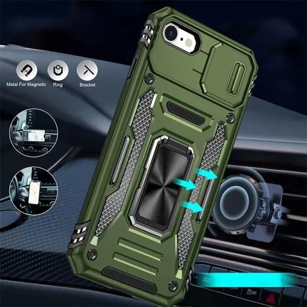Ударостійкий чохол Camshield Army Ring для Apple iPhone 7 / 8 / SE (2020) (4.7") — Оливковий — фото 5